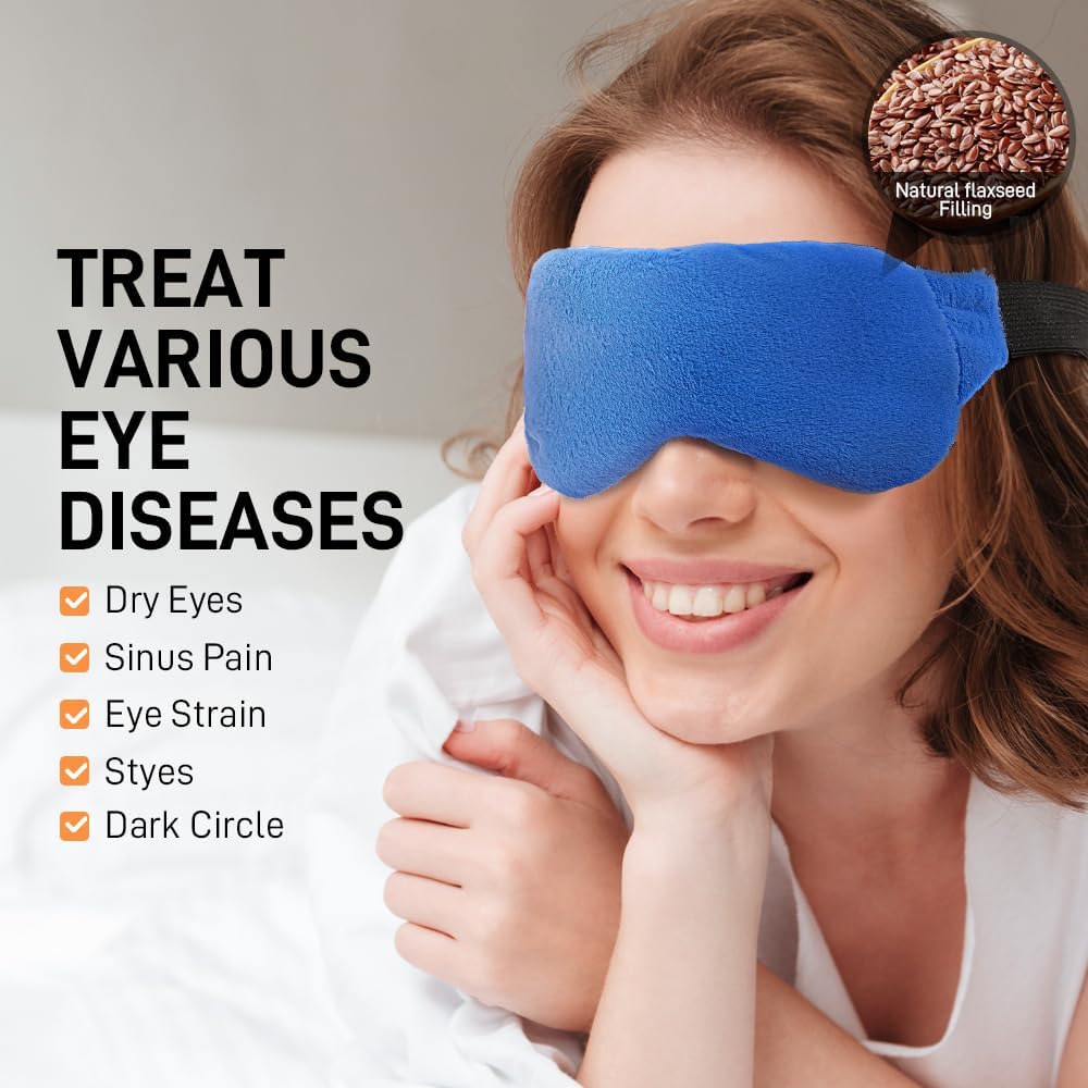 Weighted Eye Pillow for Yoga, Moist Heat Mask for Dry Eyes(Pink)