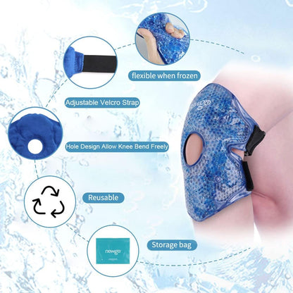 NEWGO Ice Pack for Knee Pain Relief, FSA Eligible, 2 Pack | Cold Therapy Relief, Soothes Knee Replacement Surgery Pain, Arthritis, Swelling, and Bruises
