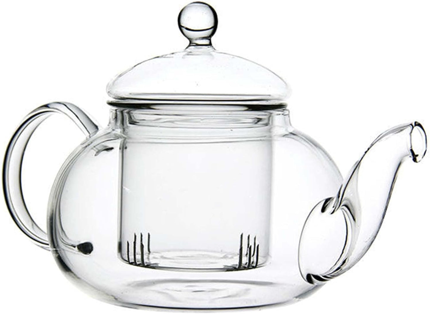 Glass Teapot with Removable Infuser – Stovetop & Microwave Safe Tea Maker – Loose Leaf Tea Brewer with 2 Blooming Teas – Heat Resistant Borosilicate 2-in-1 Tea Kettle & Tea Pot