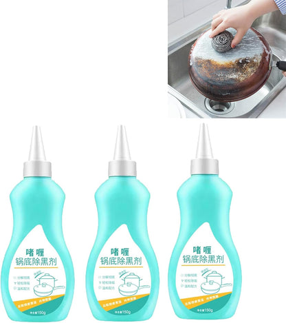 Magic Gel Cleaner for Pots and Pans - 150g Stainless Steel and Black Pot Bottom Cleaning Gel - Professional Grade Cookware Cleaner for Stubborn Stains and Burnt Residue Removal (1Pc)