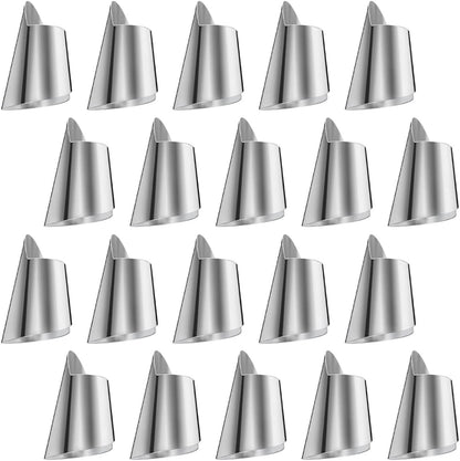 Hemoton 60pcs Stainless Steel Finger Nail Guards for Cutting and Peeling Vegetables Kitchen Tools for Protecting Nails While Cooking Easy to Use and Clean