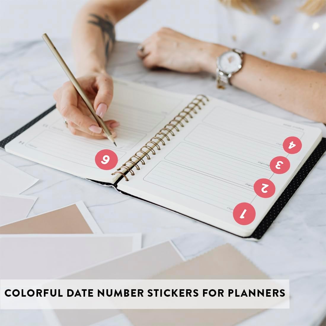 Andaz Press Colorful 7 Days of Week Stickers, Day Week Calendar Stickers for Adults Planner Day Dots Food Labels for Food Containers Date Calendar Planner Stickers Week Day Sticker Labels, 480-Pack
