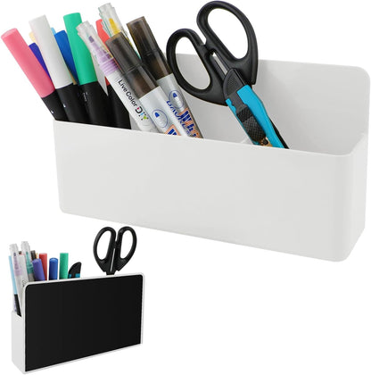 KITANIS Magnetic Pen Holder,2 Pack Magnetic Dry Erase Marker Holder with Generous Compartments,Strong Magnet Storage Marker Pen Pencil Organizer for Refrigerator,Whiteboard,Locker Accessories