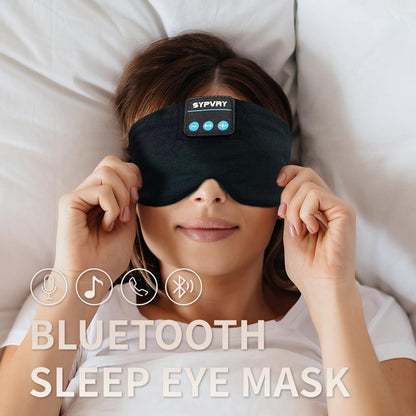 Sleep Mask Bluetooth 5.4 Headphones Soft Wireless Headband Eye Mask Blackout with Microphone (Emerald)