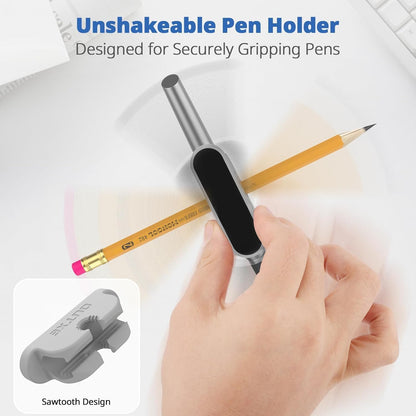OUTXE 6-Pack Magnetic & Adhesive Pen Holder with Dual Slots - Easy Organize & Access Pencil, Pen, Marker- Perfect for Desk, Wall, Refrigerator, Whiteboard, Clipboard | Easy Organize & Access Pencil, Pen, Marker- Perfect for Desk, Wall, Refrigerator,