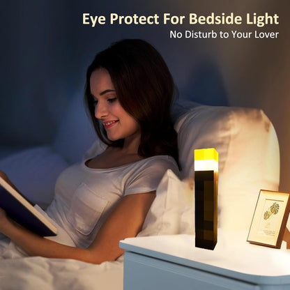 Light-up Wall Torch Lamp with 3 Lighting Levels, Hand Held & Wall Mountable Table Lamps, USB Rechargeable Night Light, Costume Cosplay Bedside Lamp for Home/Office Decor