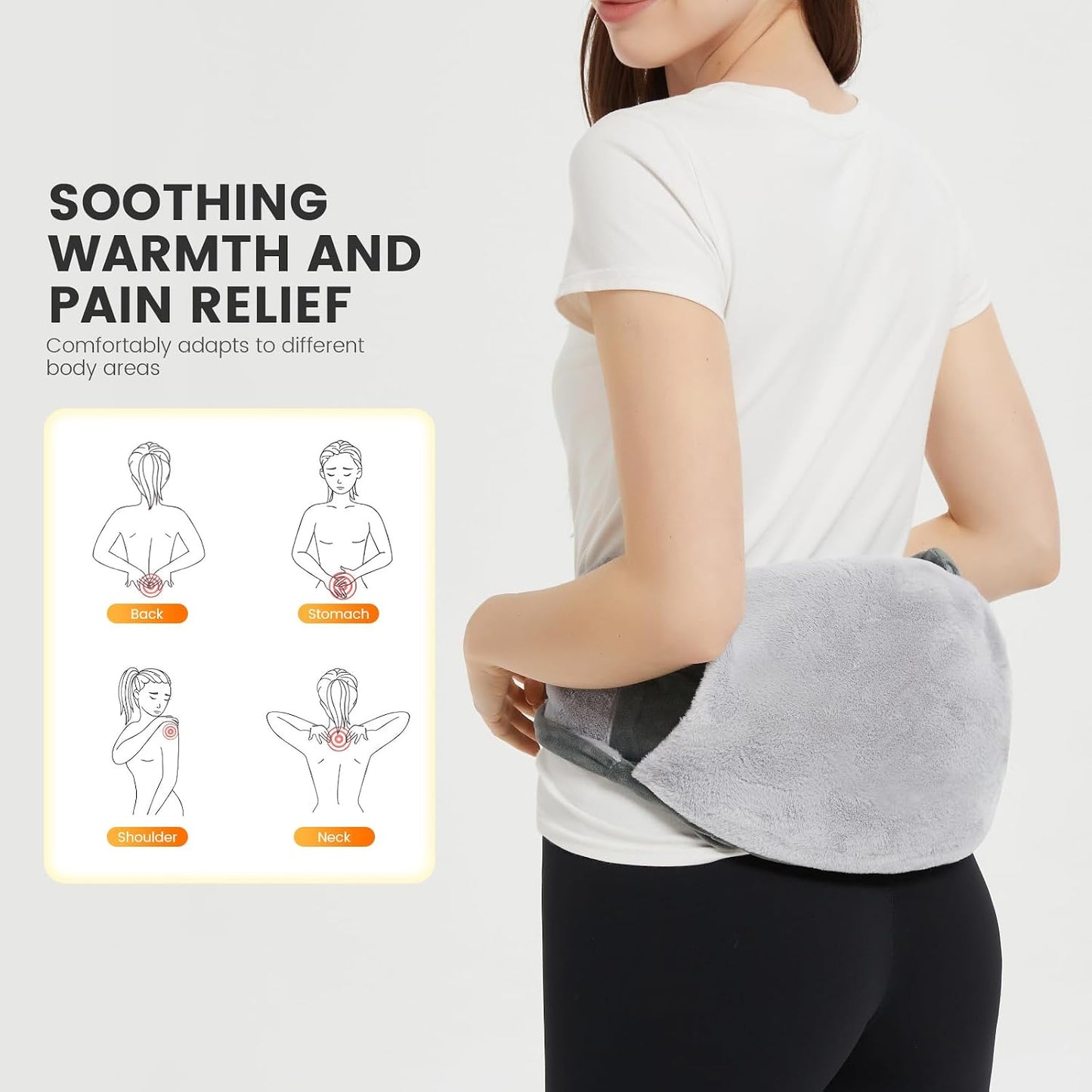 Microwave Heating Pad for Lower Back Pain Relief, Moist Heating Pad Microwavable for Period Cramps, Stomach, Shoulder and Warm Compress for Muscle Pains