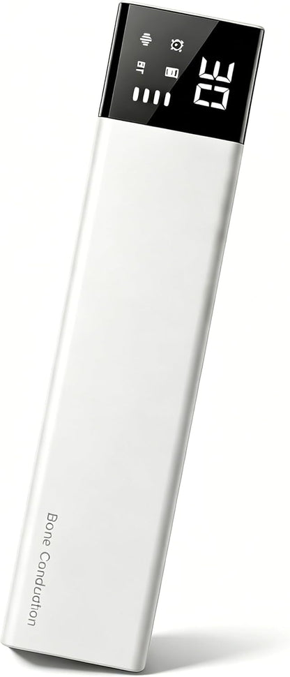 Pillow Speaker for Sleeping - Bone Conduction Under Pillow Speaker (White) | For Side Sleeper, 36 Built-in White Noise, Auto Off Timer, Portable for Home & Travel, Wireless Bluetooth, Supports TF Card