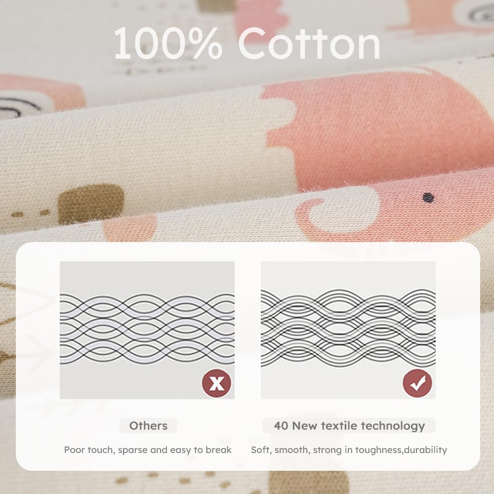 Yoofoss Baby Sleep Sack 0-6 Months Wearable Blanket for Babies 100% Organic Cotton 2-Way Zipper TOG 0.5 Toddler Sleeping Sack 3 Pack, Sleep Sacks