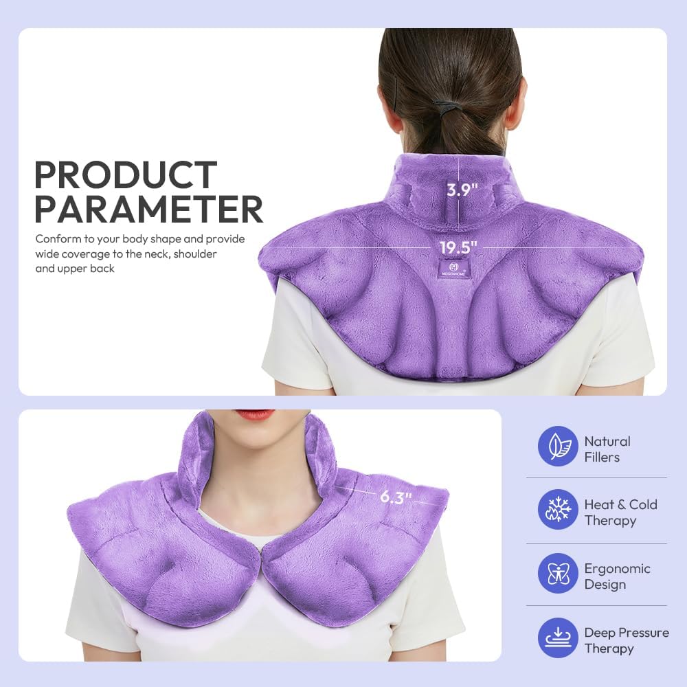 Microwave Heating Pad for Pain Relief, 8 x 18 Grey