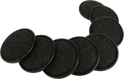 Tech Team #00933 3" Steel Furniture Caster Cups with Carpet Bottom, Heavy-Duty Floor Protectors for Hardwood, Tile, Vinyl & Carpet, Beds, Sofas & Tables, 8-Piece Set