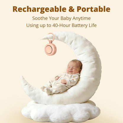 Portable Sound Machine Battery White Noise Machine Baby Shushing Sleep Machine with 30 Soothing Sounds for Baby Kids Adults Pets 4 Timers Memory Function Pink Noise Machine for Home Travel Office