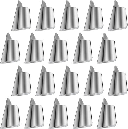 Hemoton 60pcs Stainless Steel Finger Nail Guards for Cutting and Peeling Vegetables Kitchen Tools for Protecting Nails While Cooking Easy to Use and Clean
