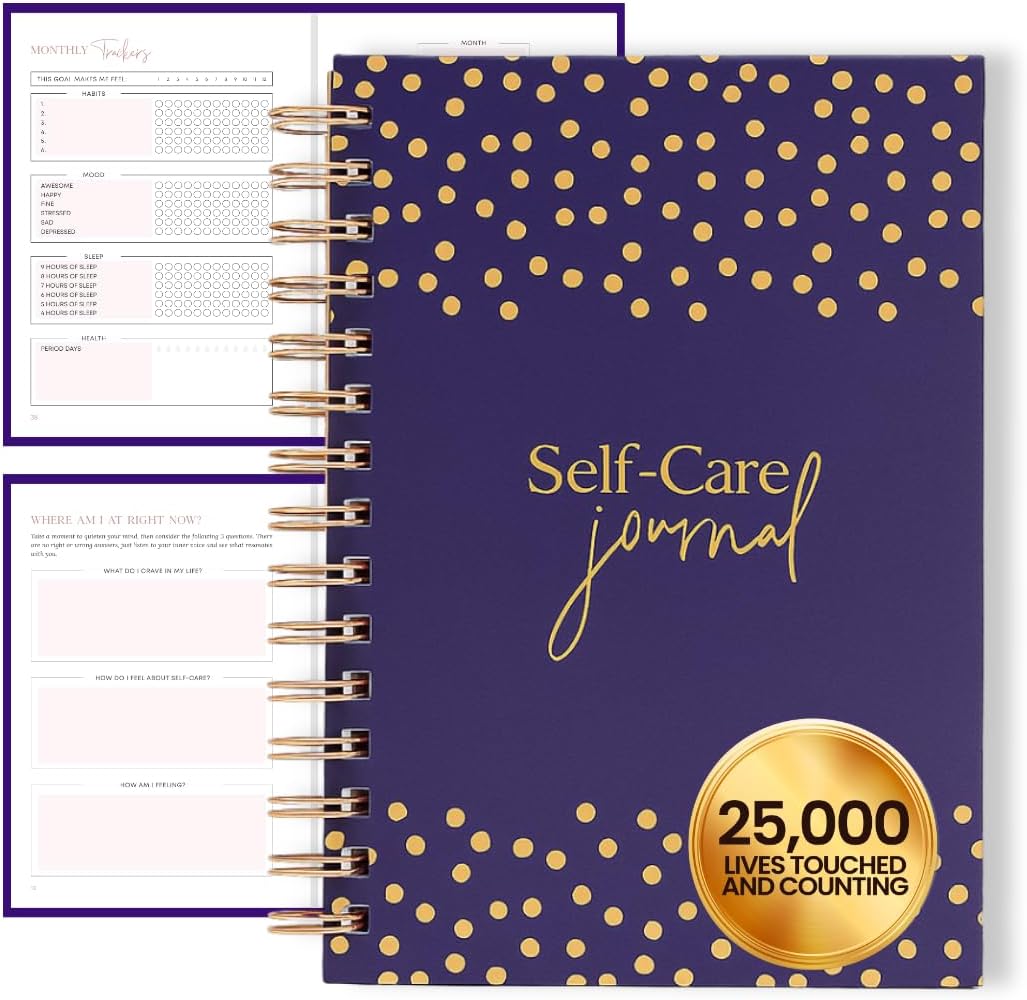 Daily Self Care Journal for Women - A5, Wellness Journal with Prompts - Goal Journal for Happiness,Mindfulness,Productivity & Personal Development - Reduce Stress & Improve Mental Health - Pink | Guided 90-Day Daily & Weekly, Undated Reflection Planner,