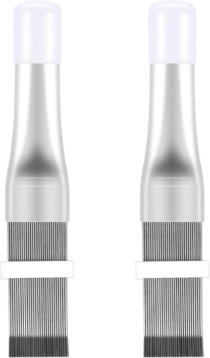 2Pcs Air Conditioner Fin Comb Cleaner kit AC Coil Cleaning Brush Condenser Fin Straightener AC Evaporator Comb Radiator Repair Clean Tool