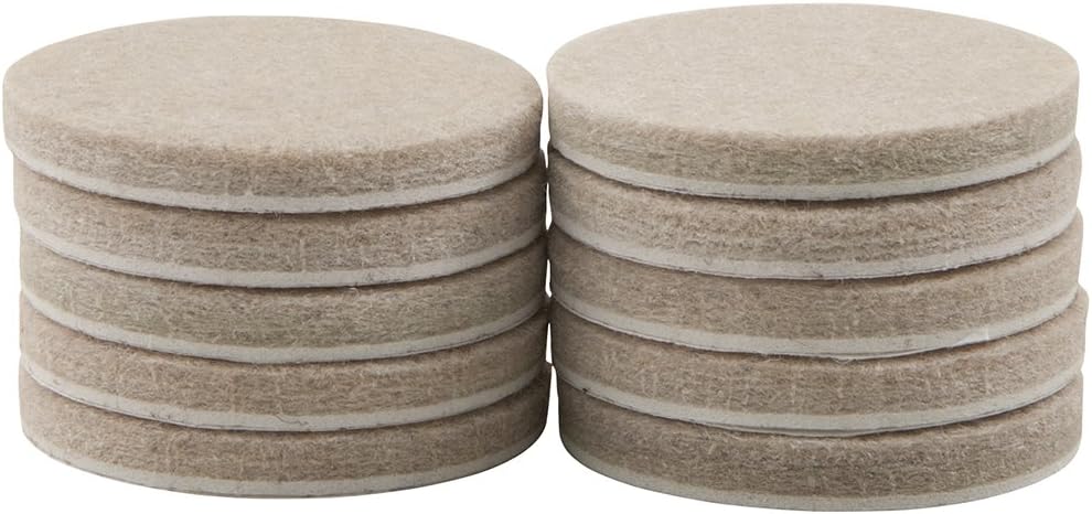 SOFTTOUCH "Self-Stick Furniture Round Felt Pads for Hard Surfaces – Protect Your Hard Floors from Furniture Scratches, 1-1/2"" Linen, Round (8 Pieces)" (4719395N)