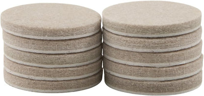 SOFTTOUCH "Self-Stick Furniture Round Felt Pads for Hard Surfaces – Protect Your Hard Floors from Furniture Scratches, 1-1/2"" Linen, Round (8 Pieces)" (4719395N)