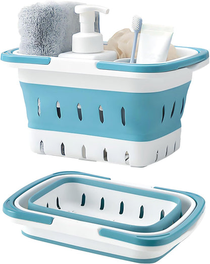Fammart Mesh Shower Caddy Portable with Drawstring, Dorm Room Essentials for College Girls Guys, 8-Pocket Extra Large Shower Bag Basket Tote for Camping Beach Gym Travel Toiletry Bathroom