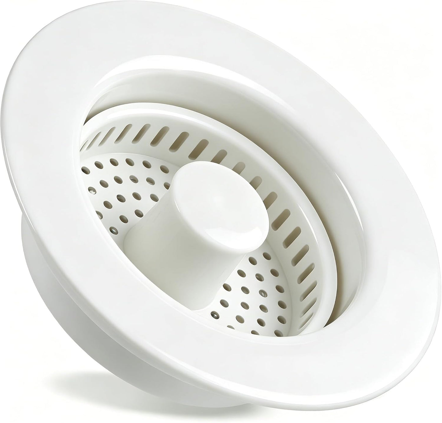 TGOSOMT Kitchen Sink Drain Strainer Stopper, Anti-Clog & Quick Drain | 3-IN-1 Design, Stainless Steel 304, Removable Strainer Basket, Corrosion & Scratch Resistant, Fits US Standard 3-1/2" Drain