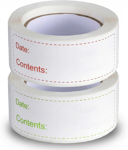 Qianyu 300 Pcs Removable Freezer Labels 1 x 3 Inch Waterproof Food Storage Containers Stickers Refrigerator Paper Date Tape Oil Resistant No-Residue for Kitchen Meal Prep Pantry Organization