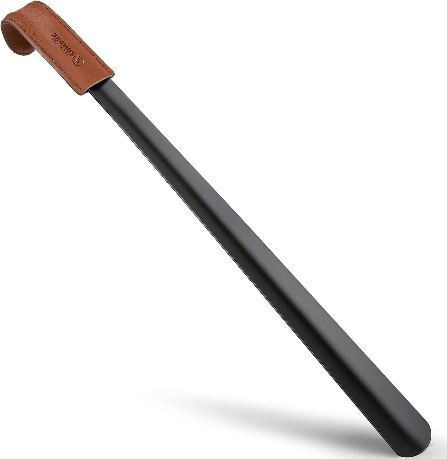 ZOMAKE Shoe Horn Long Handle for Seniors Men Women, Metal Shoehorn 2Pack | 16.5" Long Boot Horn, Travel Small Shoe Spoon Helper 7.5", Sturdy Stainless Steel, Anti-Slip Leather Grip, Shoe Protection