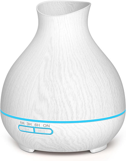Aromatherapy Essential Oil Diffuser, 550ml Ultrasonic Fragrant Oil Large Room Humidifier, Diffusers for Home with Timer and Waterless Auto-Off, 7 Color LED Lights,Cool Mist Humidifiers