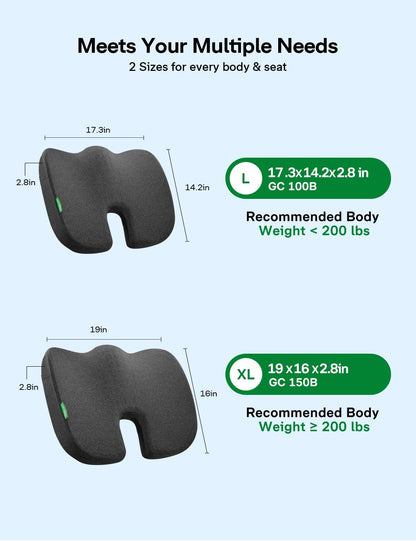Medisana Gel Wheelchair-Seat-Cushions for Pain Relief, GC 100 Cooling-Cushions for Tailbone, Sciatica, Back & Hip Support and Pressure Sore, Ergonomic Office Chair Cushion for for Seniors and Adults