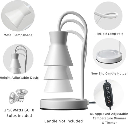 LALISU Candle Warmer Lamp with Timer Electric Candles Light Birthday Gifts