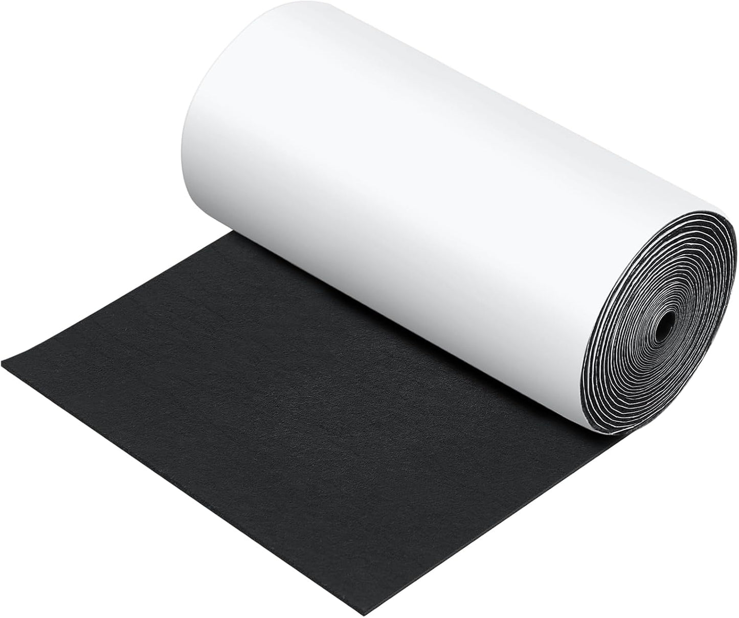 Fullhawl Large Felt Furniture Pads 8 x 60 Inch Non Slip Self Adhesive Heavy Duty Cuttable Strip Roll Felt Sheet Tape for Protecting Hardwood Floors Chair Wall, White