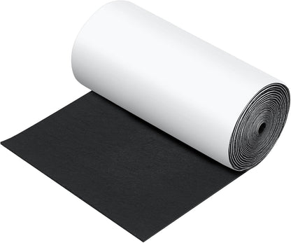 Fullhawl Large Felt Furniture Pads 8 x 60 Inch Non Slip Self Adhesive Heavy Duty Cuttable Strip Roll Felt Sheet Tape for Protecting Hardwood Floors Chair Wall, White