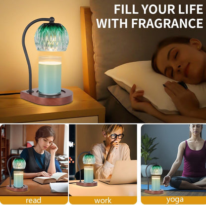 Dimmable Candle Warmer Lamp with Timer Adjustable Height for Scented Jar Candles Electric Candle Wax Melt Warmer for Home Decor Christmas Birthday Gifts for Women Mom(Hummingbird)