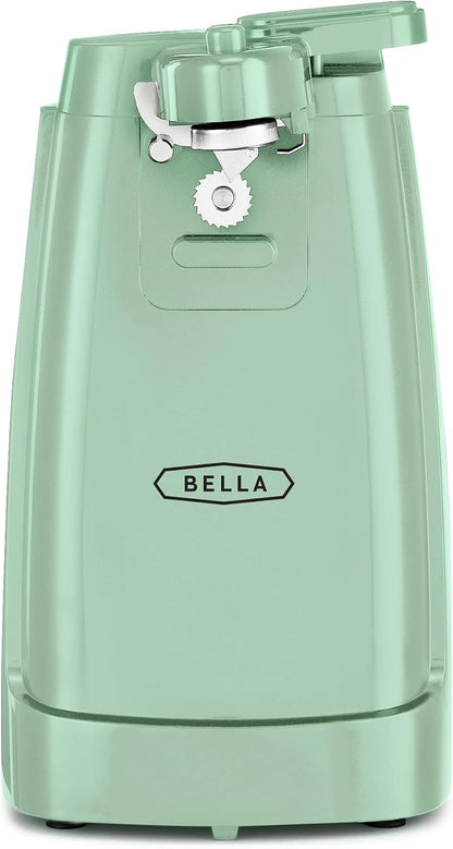 bella Automatic Can Opener, Hands Free, Battery Operated, Cordless, Stainless steel blade to open any Size Can with Magnet to Safely Remove Lid, Seamless Opening Decreases Sharp Edges, Slate
