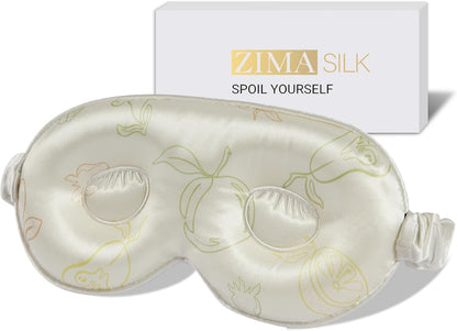ZIMASILK Adjustable 22 Momme 100% Pure Mulberry Silk Sleep Mask, 3D Contoured Cup Eye Mask for Sleeping, Super Soft Breathable Blindfold, Perfect Blocks Light for Sleeping (Black)