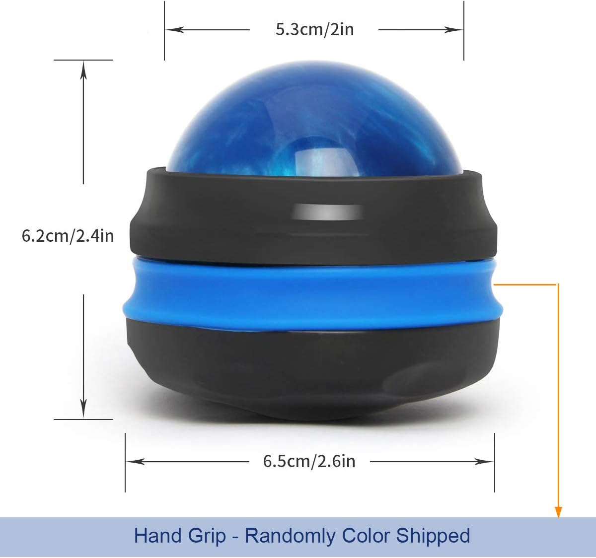 Coolrunner Massage Ball, 2-Pack Handheld Manual Roller Massager | Self Massage Therapy and Relax Full Body Tools, For Sore Muscles, Shoulders, Neck, Arms, Legs, Back, Foot, Body