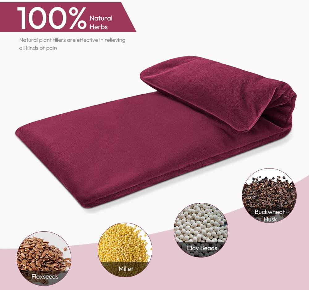 Microwave Heating Pad 6 x 12 Small Heating Pad Microwave, Microwave Bean Bag Heating Pad for Neck and Shoulders, Moist Heat Pack Pillow Warm Compress for Knee, Muscles, Joints, Wrist (Dark Blue)