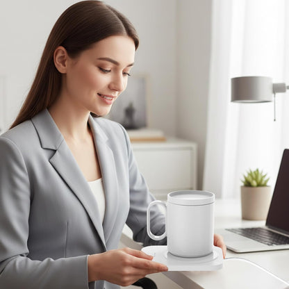 Electric Mug Warmer Smart Thermostat Coffee Mug Warmer for Desk with 3 Temperature Settings & 8h Auto Shut Off, for Coffee, Milk, Tea.