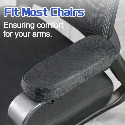 Thick Memory Foam Office Chair Armrest Pads,2PCS Ergonomic Armrest Covers for Elbow Support, Pressure Relief & Pain Relief - Universal Fit for Gaming Chairs, Computer Desk Chairs