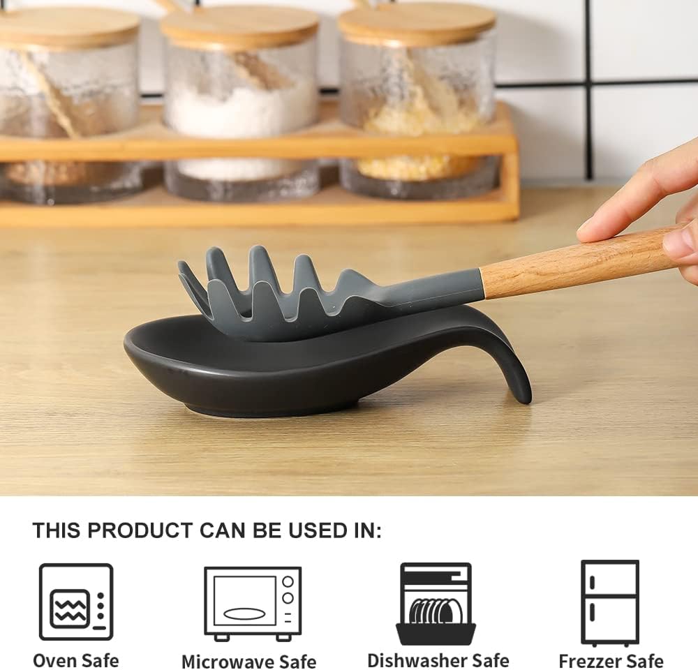 Nihow Ceramic Pot Lid Holder While Cooking for Kitchen Counter/Stove Top | Blue,Stable, Dishwasher Safe, Keep Counter Top Tidy and Clean,Water Proof,Saving Space,Heat Resistant