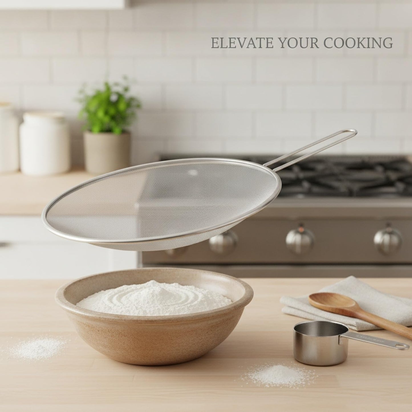 Stainless Steel Splatter Screen for Frying Pan, 13 Inch Mesh Oil Guard to Keep Stovetop Clean (1 Piece)