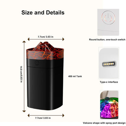 300ml Cool Mist 7 Colorful Lights Humidifier, 10-20 Hour Runtime for Plants
