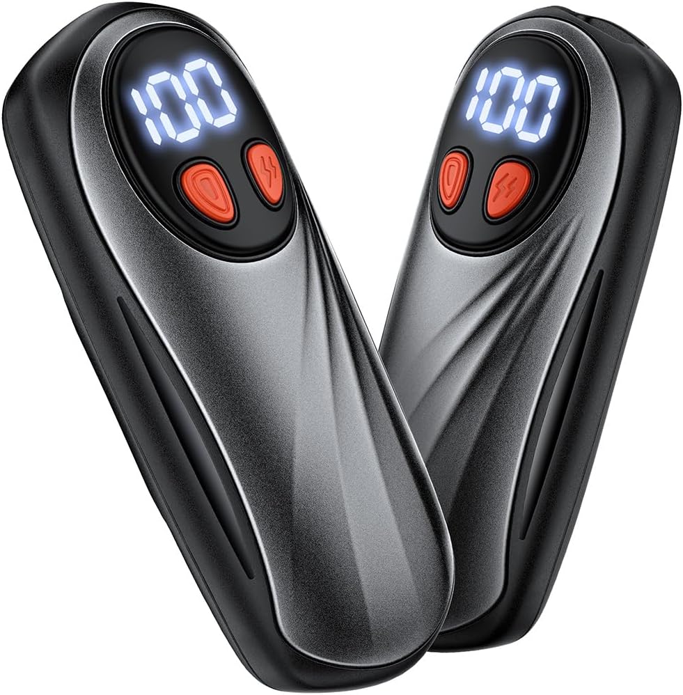 Hand Warmers Rechargeable 2 Pack, 6000mAh Electric Hand Warmers, Silver