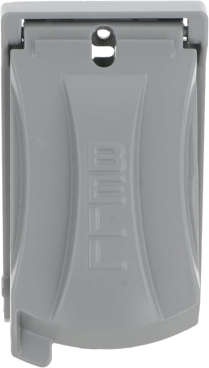 BELL 1-Gang Weatherproof Universal Metal Flip Cover, 12-in-1, Gray