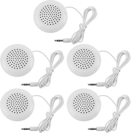 5 Pcs Pillow Speaker, New 3.5mm Mini Stereo Speaker for MP3 Phone Portable CD
