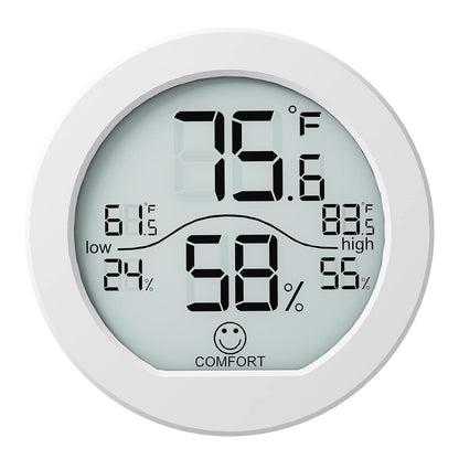 Indoor Digital Hygrometer Thermometer for Room Temperature Humidity Meter | SECRUI Thermometer Accuracy Calibration LCD Temperature Sensor with Maximum and Minimum Records,1 Pack