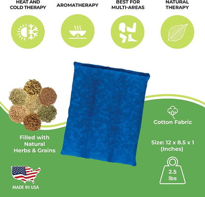 Nature Creation Microwaveable Herbal Heating Pad for Lumbar - Soothing Hot & Cold Therapy Pack for Lower Back- Soothing Relaxation, Warmth and Comfort - Happy Hearts