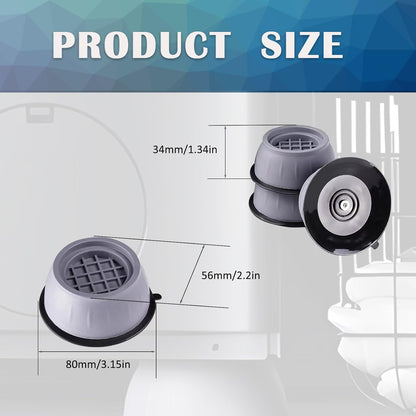 Anti Vibration Pads for Washing Machine, 8 Pcs Washing Machine Support, Anti- Walking Washer Dryer Pedestals Fit All Machines, Shock Absorbing Mat GL010