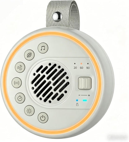 White Noise Machine, Portable Sound Machine with TWS Stereo Pairing, 22 Hi-Fi Soothing Sounds for Sleeping Adults & Family, 10H Battery Life, Travel Noise Machine with Safety Lock & Night Light