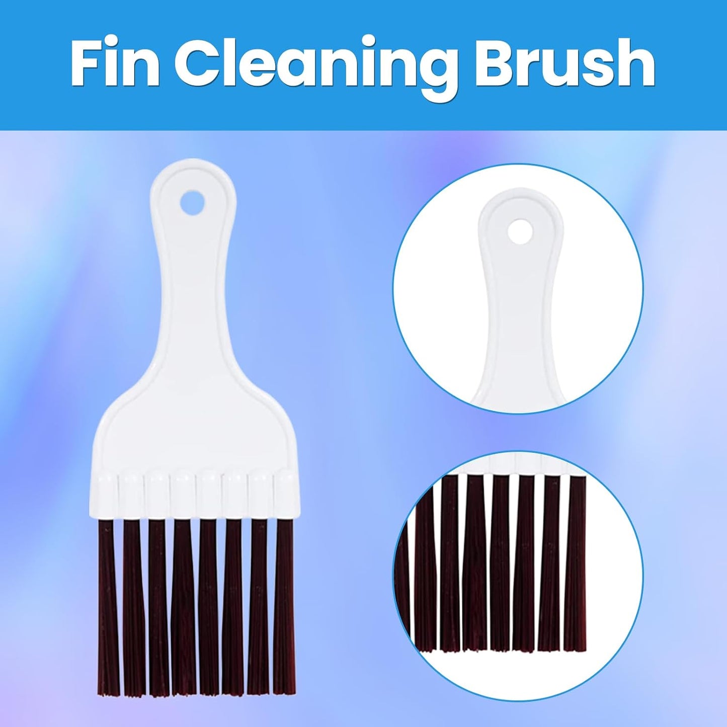 3 Pcs Air Conditioner Condenser Fin Comb Cleaner Kit, Ac Coil Cleaner Brush,1 Stainless Steel Radiator Fin Comb Straightener Refrigerator Tools,Cleaning Brush with Evaporator Radiator Clean Tool