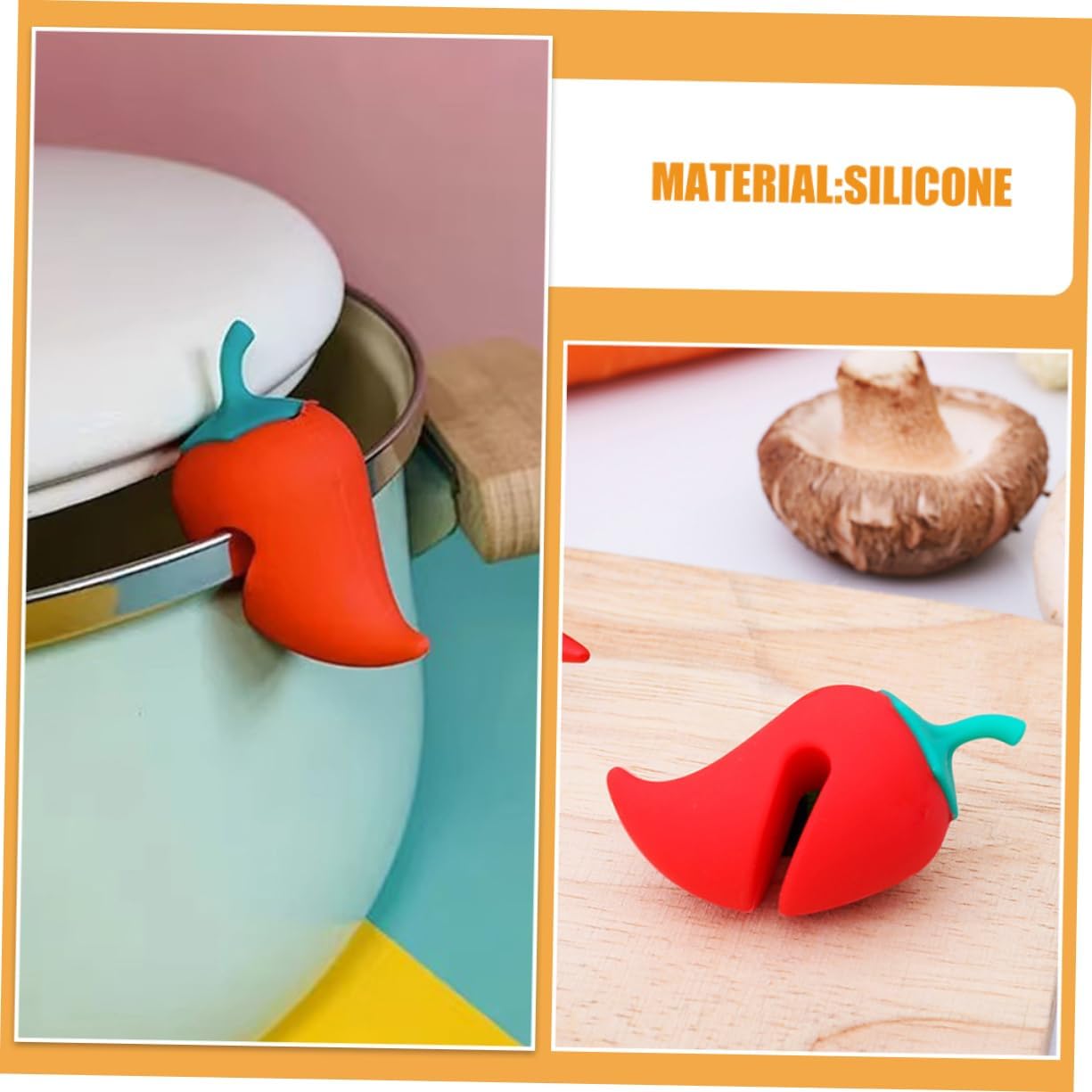 MAGICLULU 4pcs Heat Resistant Silicone Spill Stopper Lid Lifter for Pots Prevent Boilovers Compact Kitchen Gadget for Soup and Sauces Versatile Cooking Tool for Easy Use