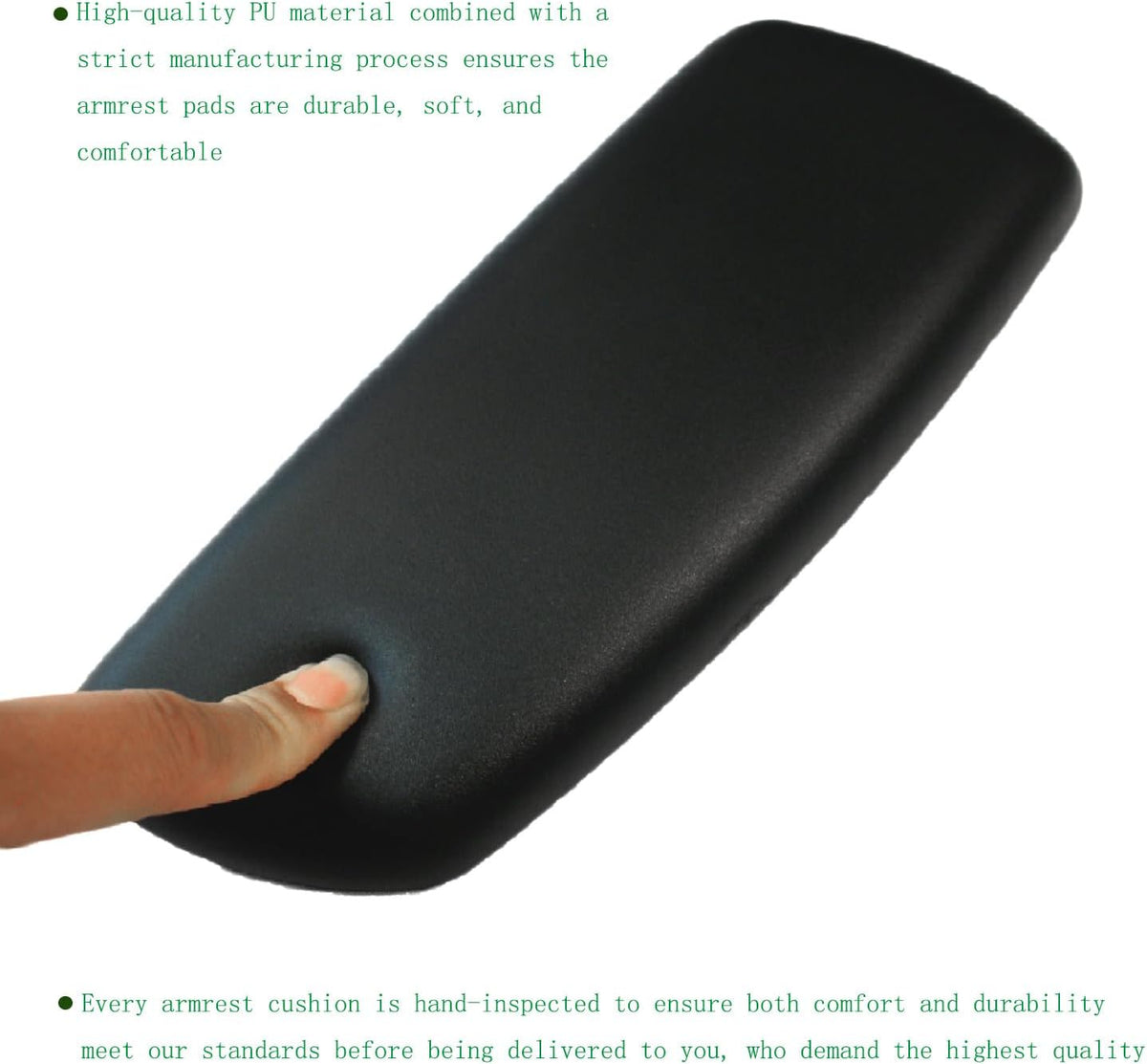 Armrest Pads for Knoll Life Chair Fixed and Height Adjustable Only Not Compatible with 4D High Performance Models Replacement Armrest Cushions Black (Pair)